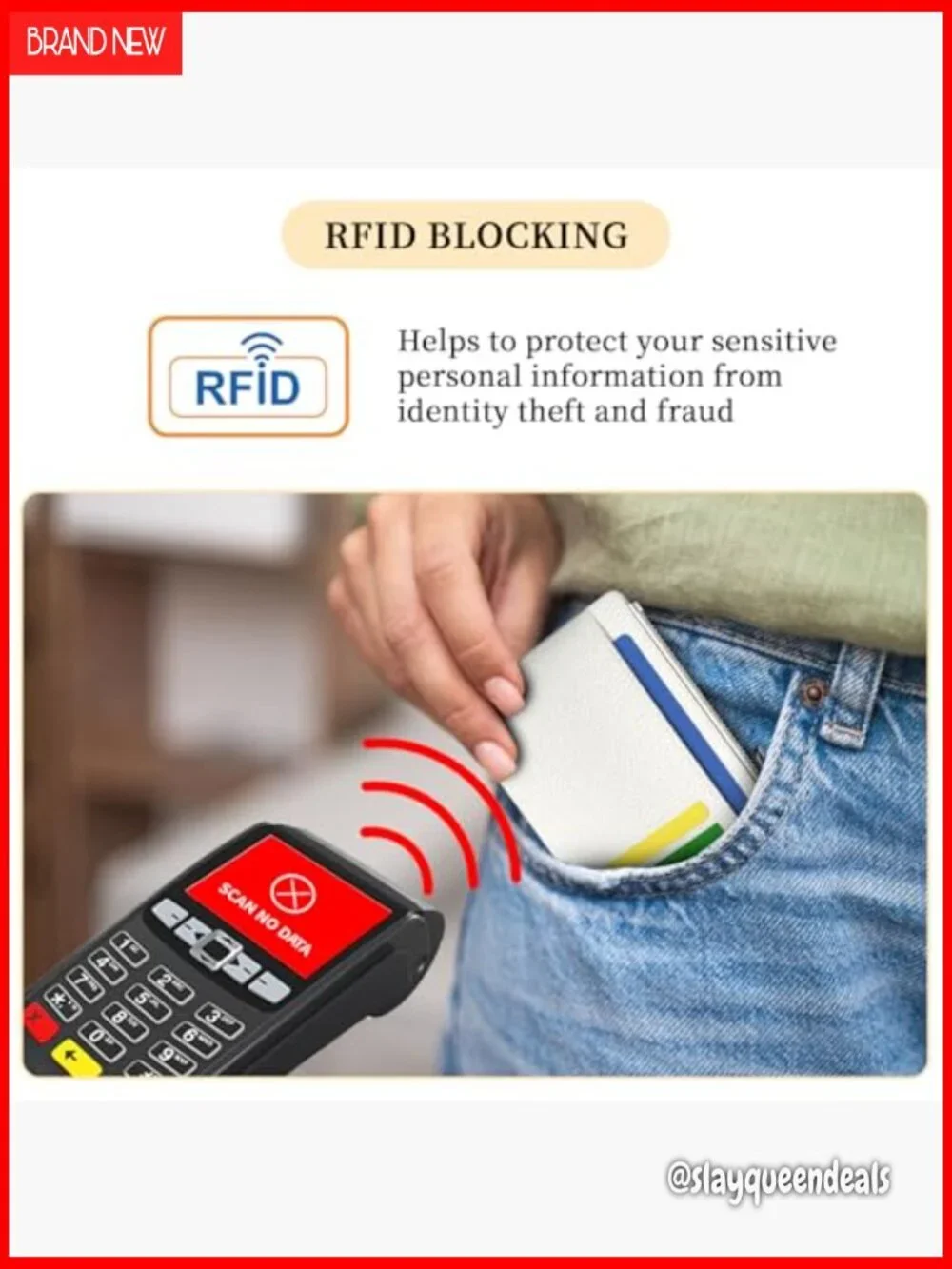 RFID Blocking Slim Card Wallet PU Leather Mini Credit Card Holder